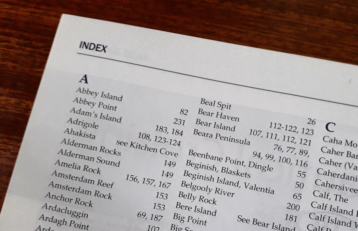 The index to information is important